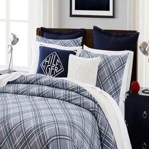 Tommy Hilfiger SPRING ARGYLE Full / Queen Duvet & Shams Set White / Blue Multi